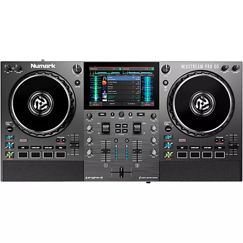 Numark Mixstream Pro Go Battery-Powered Standalone Streaming 2-Channel DJ Controller - musicians--Friend