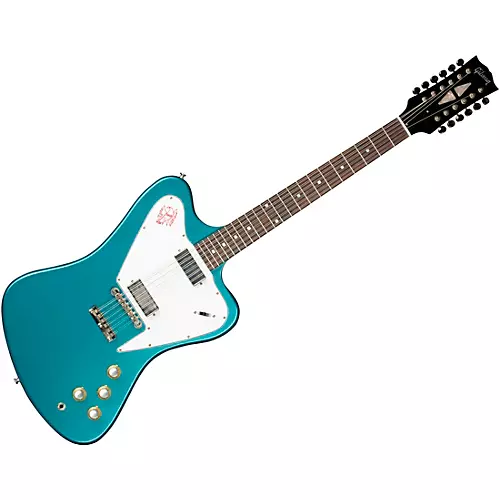 Gibson Custom 1965 Non-Reverse Firebird V 12-String Reissue Electric Guitar Aqua Mist - musicians--Friend