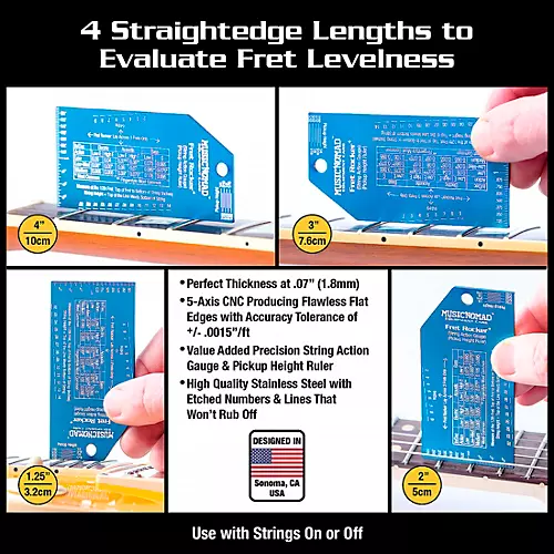 Music Nomad Precision Fret Rocker+ and Fret Gauge Kit - musicians--Friend