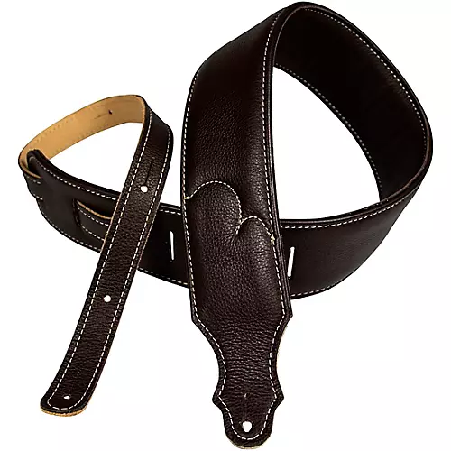 Franklin Strap Padded Glove Garment Leather Guitar Strap Black 2.5 in. - musicians--Friend