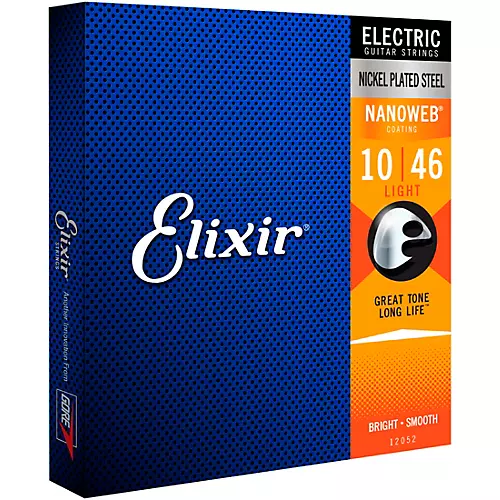 Elixir Electric Guitar Strings With NANOWEB Coating, Light (.010-.046) - musicians--Friend