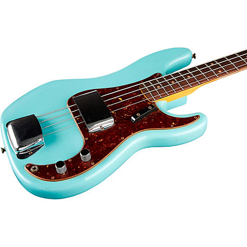 Fender Custom Shop '63 Precision Bass Journeyman Relic Aged Daphne Blue - musicians--Friend