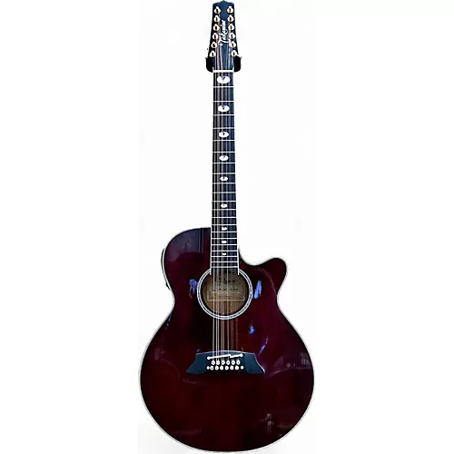 Used Takamine TSP158C-12 Wine Red 12 String Acoustic Electric Guitar Wine Red - musicians--Friend