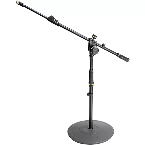 Gravity Stands Short Microphone Stand With Round Base And 2-Point Adjustment Telescoping Boom - musicians--Friend