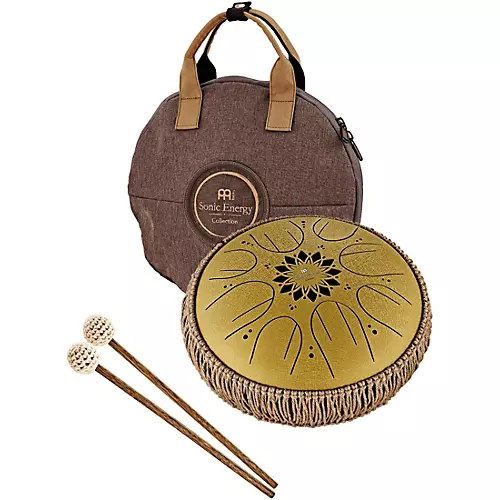 MEINL Sonic Energy C Major Medium Octave Steel Tongue Drum Gold - musicians--Friend