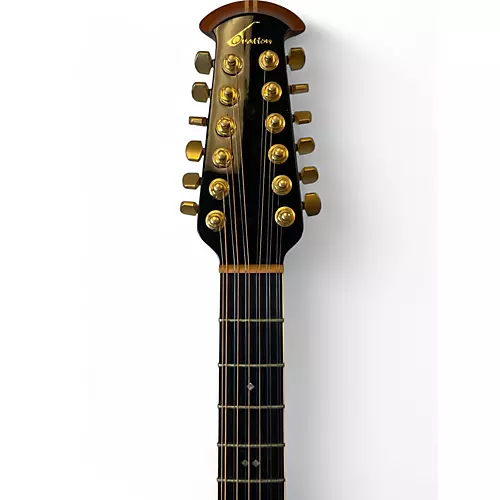 Used Ovation 1866 LEGEND Black 12 String Acoustic Electric Guitar Black - musicians--Friend