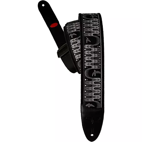 PRS Custom Jacquard Birds Wavelength Padded Guitar Strap Yellow 2.4 in. - musicians--Friend