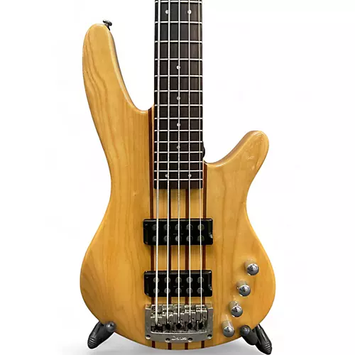 Used Ibanez SRX705 5 String Natural Electric Bass Guitar Natural - musicians--Friend