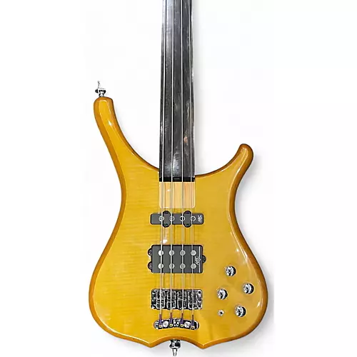 Used RockBass By Warwick INIFINITY FRETLESS Natural Electric Bass Guitar Natural - musicians--Friend