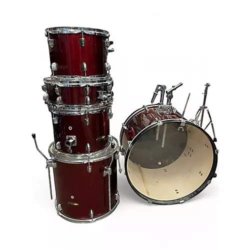 Used Sound Percussion Labs 5 Piece Unity Metallic Red Drum Kit Metallic Red - musicians--Friend