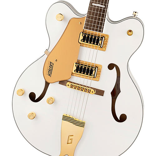 Gretsch Guitars G5422GLH Electromatic Classic Hollowbody Double-Cut With Gold Hardware Left-Handed Electric Guitar Snow Crest White - musicians--Friend