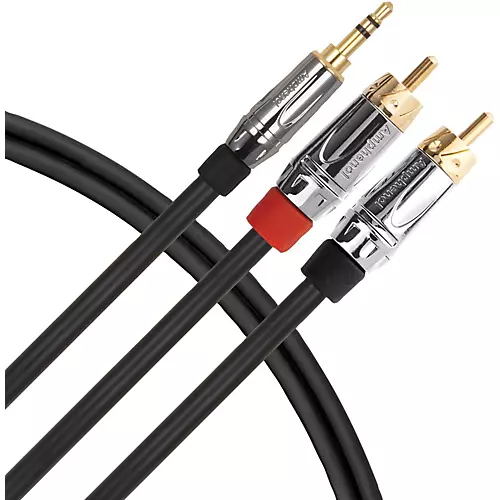 Livewire Elite Interconnect Y-Cable 3.5 mm TRS Male to RCA Male 3 ft. Black - musicians--Friend