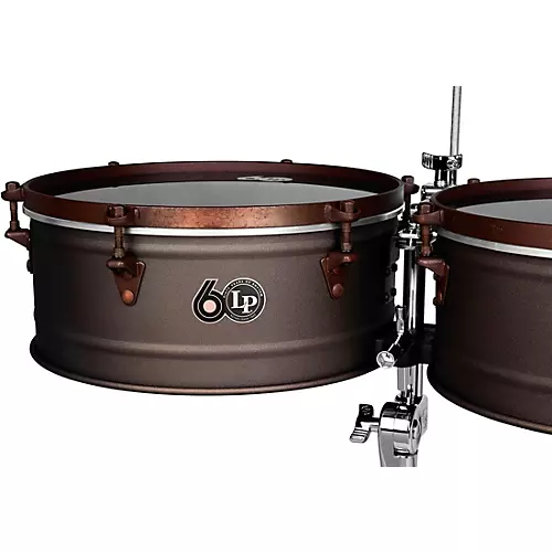 LP LP 60th Anniversary Timbales with Rustic Bronze hardware 14 in./15 in. Antique Bronze Finish - musicians--Friend