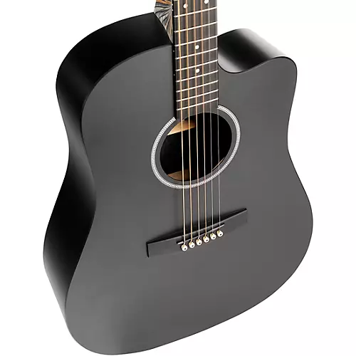 Martin DC-X1E Special X Series HPL Dreadnought Acoustic-Electric Guitar Black - musicians--Friend