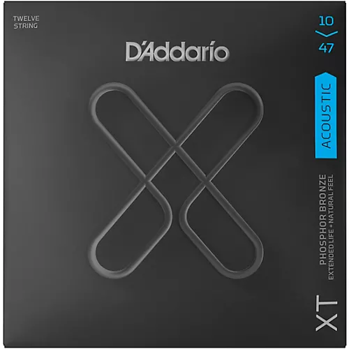 D'Addario XT Phosphor Bronze Acoustic Guitar Strings, 12-String Light, 10-47 - musicians--Friend