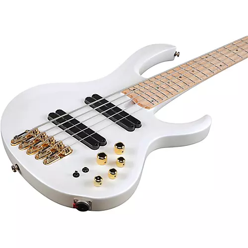 Ibanez BTB605MLM 5-String Multi-Scale Electric Bass Guitar Pearl White Matte - musicians--Friend