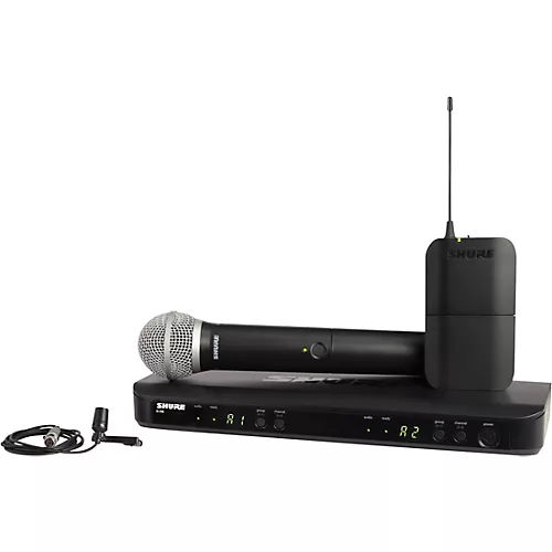 Shure BLX1288 Combo System With CVL Lavalier Microphone and PG58 Handheld Microphone Band H11 - musicians--Friend