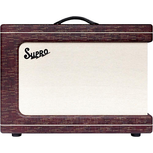 Supro Ambassador Custom 2x10 50W Tube Combo Amp Burgundy Scandia - musicians--Friend