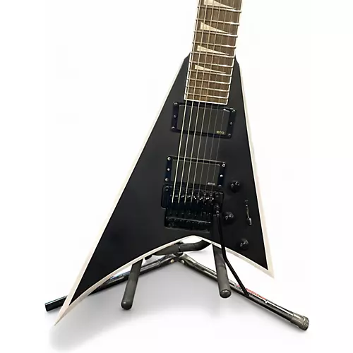 Used 2023 Jackson RRX14-mg7 Black with Silver Pinstripes Solid Body Electric Guitar Black with Silver Pinstripes - musicians--Friend