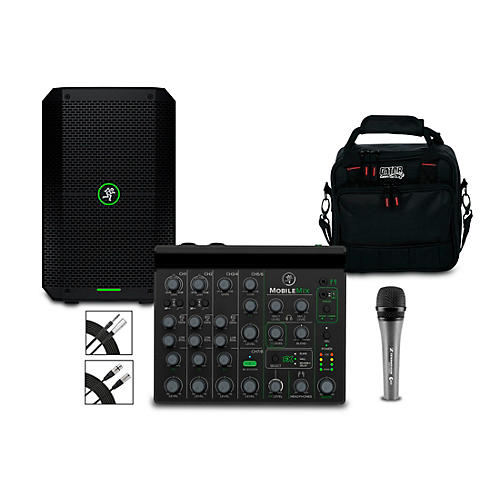Mackie MobileMix 8-Channel USB-Powerable Mixer With Thump GO Speaker and e 835 Microphone - musicians--Friend