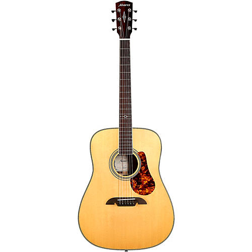 Alvarez MD70e Herringbone Dreadnought Acoustic-Electric Guitar Natural - musicians--Friend