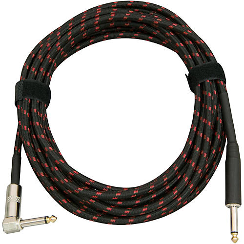 Musician's Gear Tweed Right Angle Instrument Cable Gold 20 ft. - musicians--Friend