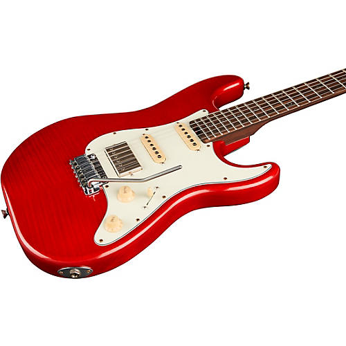 Schecter Guitar Research Custom Shop Nick Johnston USA Signature Flame Top Nitro Electric Guitar Atomic Fire - musicians--Friend