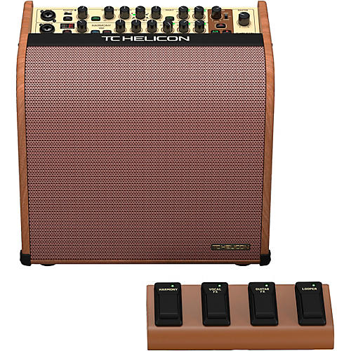 TC Helicon HARMONY V60 60 Watt 2-Channel Acoustic Amplifier with Vocal Processing Brown - musicians--Friend