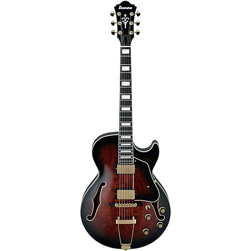 Ibanez Artcore Expressionist AG95QA Electric Guitar Dark Brown Sunburst - musicians--Friend
