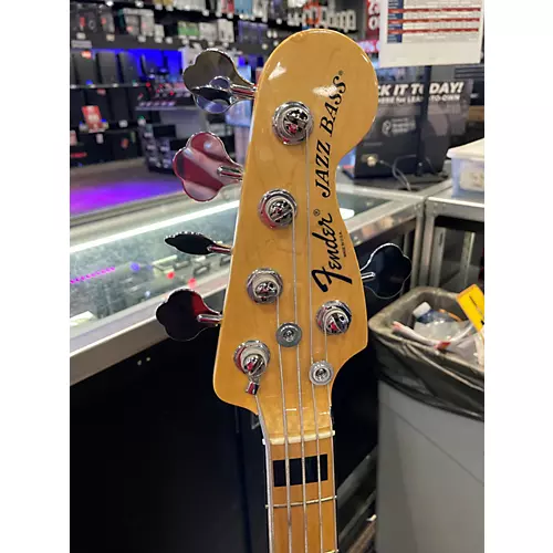 Used Fender American Deluxe Jazz Bass V Natural Electric Bass Guitar Natural - musicians--Friend