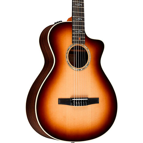 Taylor Special Edition 412ce-NR Rosewood Nylon Grand Concert Acoustic-Electric Guitar Shaded Edge Burst - musicians--Friend