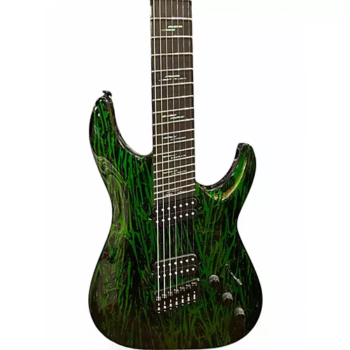 Used Schecter Guitar Research C7SM Green Solid Body Electric Guitar Green - musicians--Friend