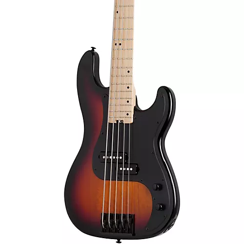Schecter Guitar Research P-5 Ivy 5-String Bass 3-Tone Sunburst Black Pickguard - musicians--Friend