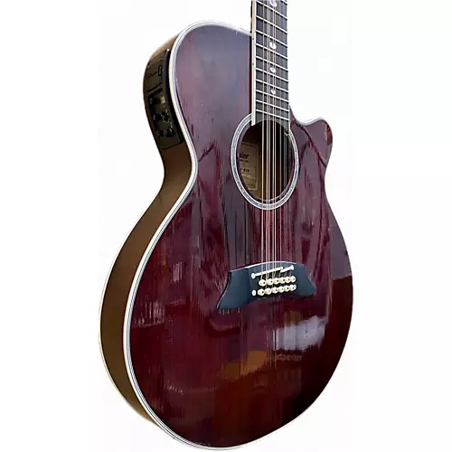 Used Takamine TSP158C-12 Wine Red 12 String Acoustic Electric Guitar Wine Red - musicians--Friend