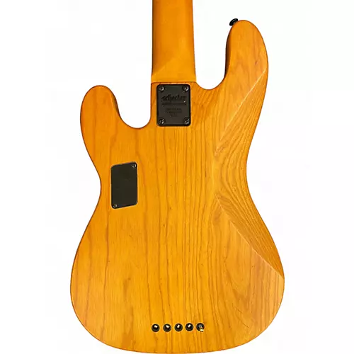 Used 2023 Schecter Guitar Research Model T 5 Natural Electric Bass Guitar Natural - musicians--Friend