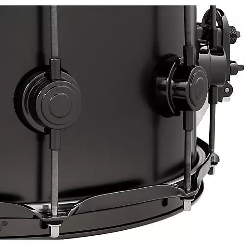 DW Collector's Series Satin Black Over Brass Snare Drum With Black Nickel Hardware 13 x 7 in. - musicians--Friend