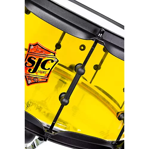 SJC Drums Josh Dun Torch Snare Drum 14 x 6.5 in. Yellow Acrylic - musicians--Friend