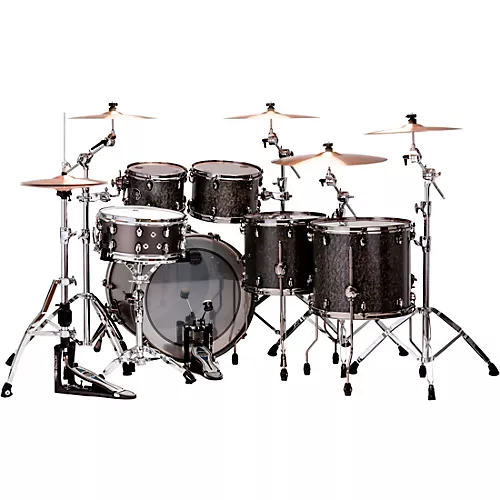 Open-Box Mapex Saturn V Exotic Edition 5-Piece Studioease Shell Pack Condition 1 - Mint Flat Black Maple Burl - musicians--Friend