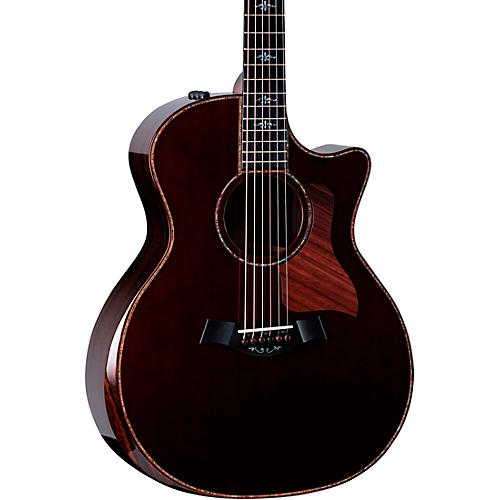 Taylor Custom Western Red Cedar-East Indian Rosewood Grand Auditorium Acoustic-Electric Guitar Brown Sugar Mocha - musicians--Friend