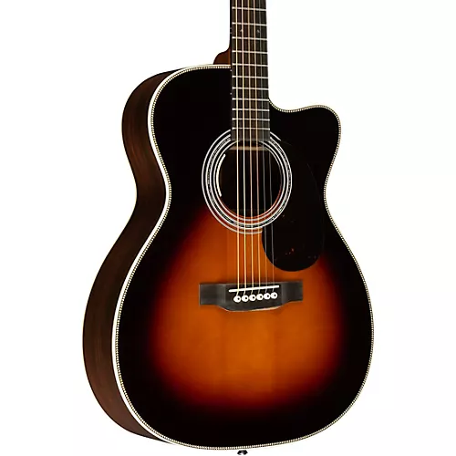 Martin Custom Shop OM Cutaway 1935 European Spruce-East Indian Rosewood Acoustic-Electric Guitar Sunburst - musicians--Friend