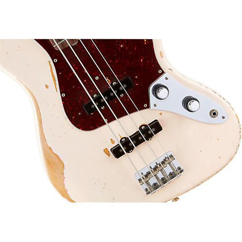 Fender Flea Signature Road Worn Jazz Bass Shell Pink - musicians--Friend