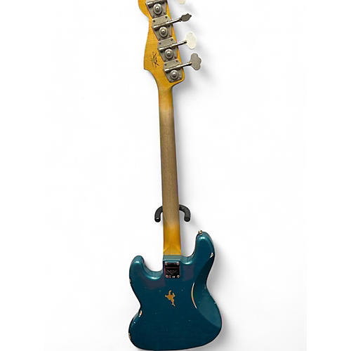 Used 2023 Fender Limited Edition Custom Shop Relic Jazz Bass 1960 Aged Ocean Turquoise Electric Bass Guitar Aged Ocean Turquoise - musicians--Friend