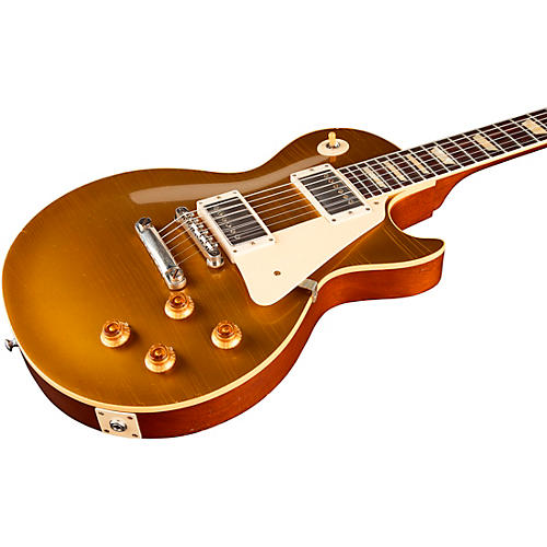 Gibson Custom Murphy Lab 1957 Les Paul Goldtop Darkback Reissue Light Aged Electric Guitar Double Gold - musicians--Friend