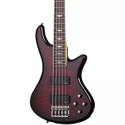 Schecter Guitar Research Stiletto Extreme-5 5-String Bass Black Cherry - musicians--Friend