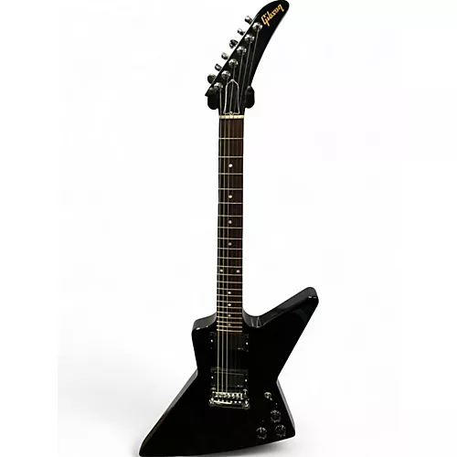 Used Gibson '80s Explorer /w EMG pickups Black Solid Body Electric Guitar Black - musicians--Friend