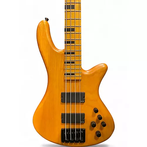 Used 2020s Schecter Guitar Research Riot 4 String Natural Electric Bass Guitar Natural - musicians--Friend
