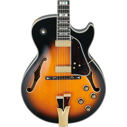 Ibanez GB Series GB10SE George Benson Signature Hollow Body Electric Guitar Brown Sunburst Tortoise Pickguard - musicians--Friend