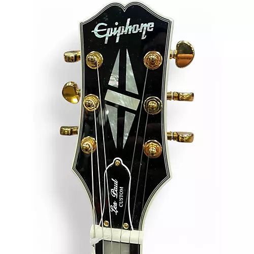 Used Epiphone Les Paul Custom Antique Ivory Solid Body Electric Guitar Antique Ivory - musicians--Friend