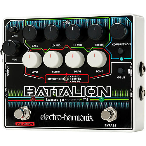 Electro-Harmonix Battalion Bass Preamp and DI Pedal - musicians--Friend