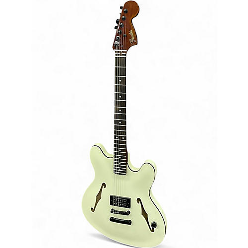 Used 2023 Fender Tom Delonge Starcaster satin white Hollow Body Electric Guitar satin white - musicians--Friend
